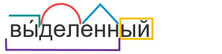 Слово "выделенный" по составу